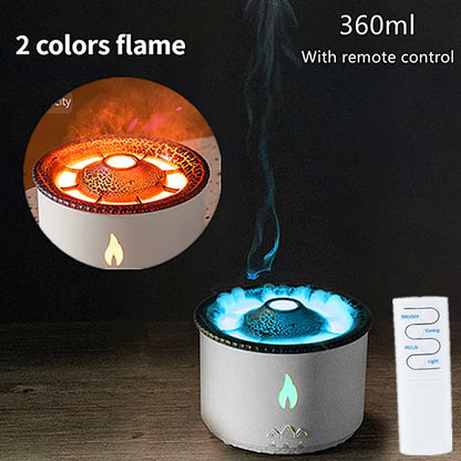Luftbefeuchter Elektrischer Aroma-Diffusor für ätherische Öle mit Flammenlampe