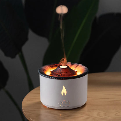 Luftbefeuchter Elektrischer Aroma-Diffusor für ätherische Öle mit Flammenlampe