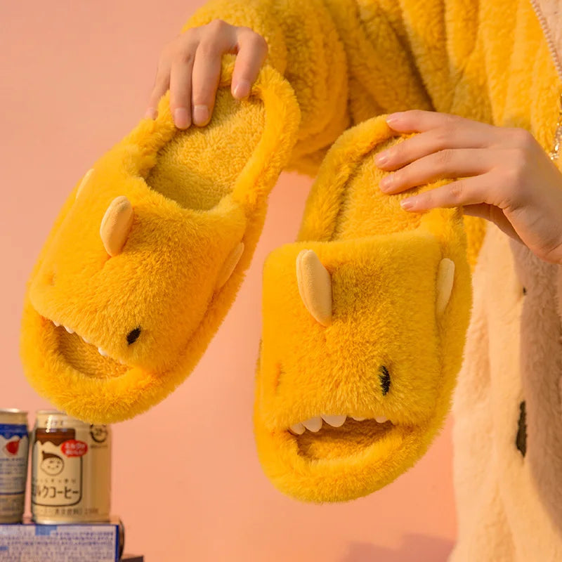 Herbst und Winter Cartoon Hai Pantoffeln