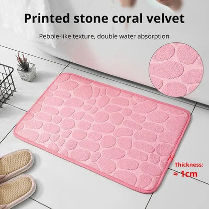 Memory Foam geprägter Samtteppich Badezimmer Wohnzimmer