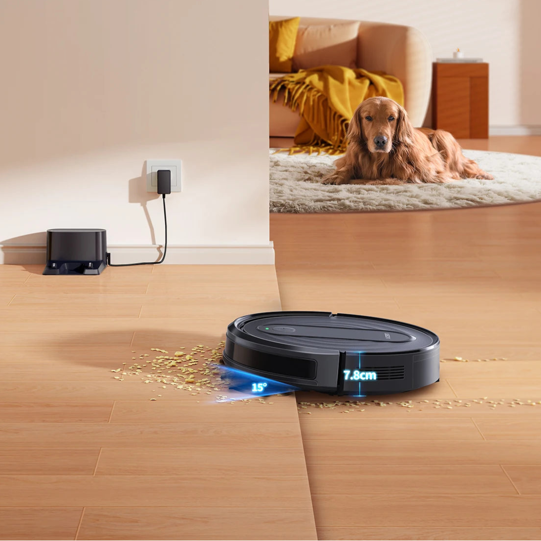 Roboter-Staubsauger und Wischmopp-Kombination 3000Pa App/Alexa-Steuerung