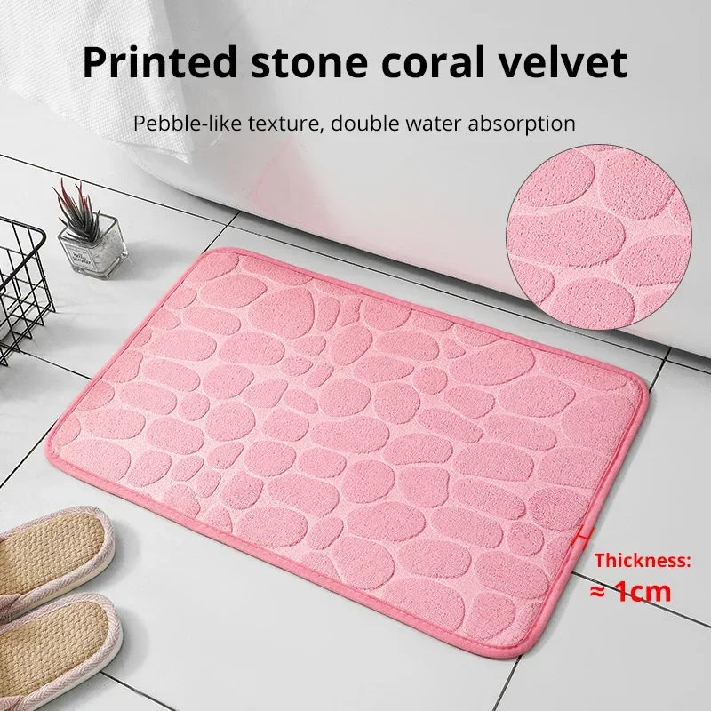 Memory Foam geprägter Samtteppich Badezimmer Wohnzimmer
