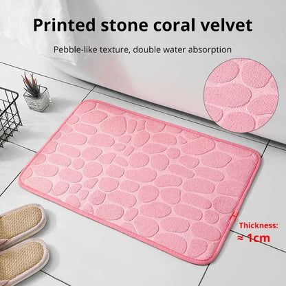 Memory Foam geprägter Samtteppich Badezimmer Wohnzimmer